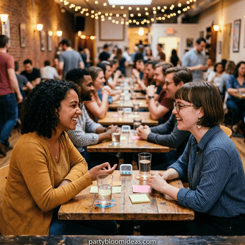 Teens enjoying fun birthday games at a lively party for 13-year-olds.