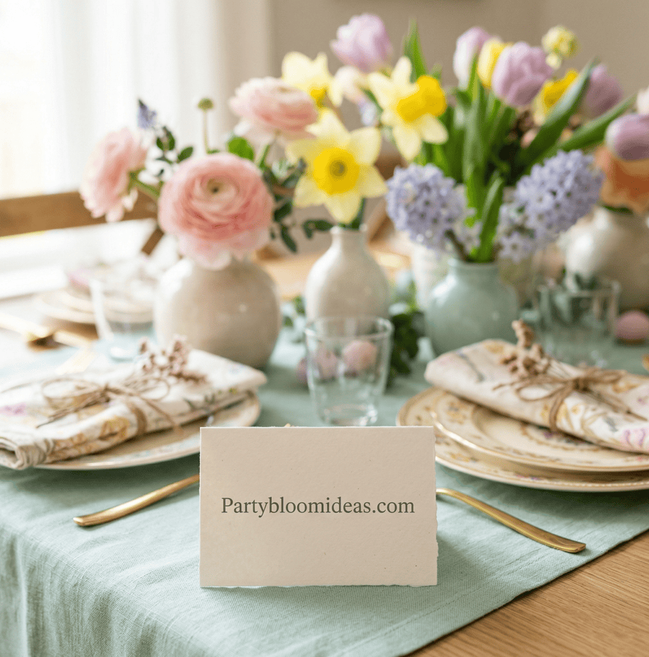 Beautiful Mother's Day table decor featuring fresh flowers and stylish tableware.