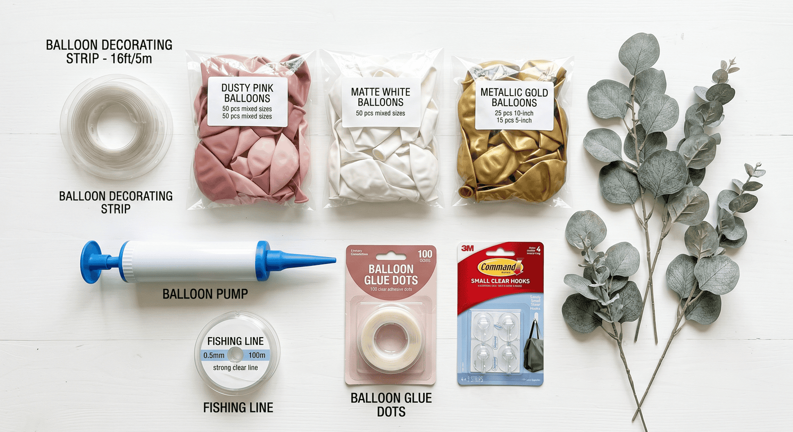 Essential balloon decorating tools for creating stunning balloon arches. Perfect for DIY party decor.