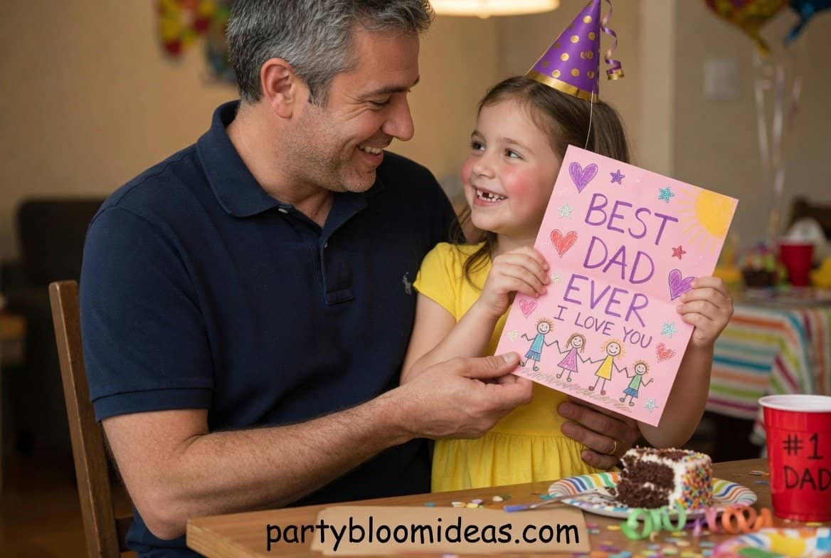 Frequently asked questions about planning a successful Father’s Day party Emotional one-on-one moment between father and child expressing gratitude