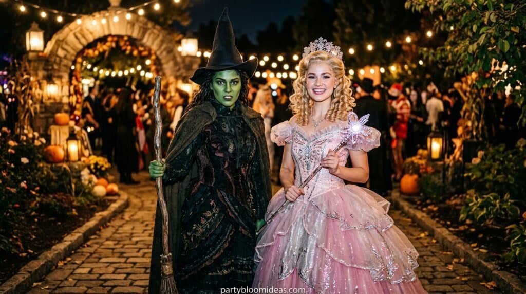 Elphaba and Glinda Wicked-inspired Halloween costume duo for best friends or couples