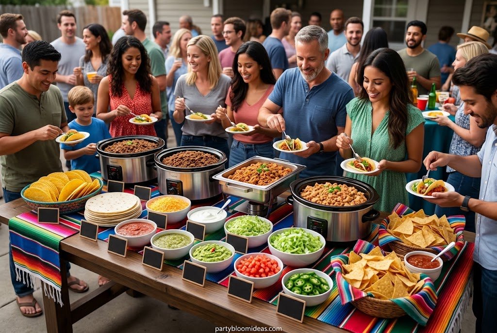 Easy taco bar party food idea