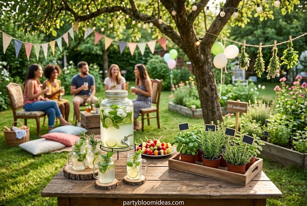 Backyard Herb and Cocktail Garden PartySummer Party Ideas