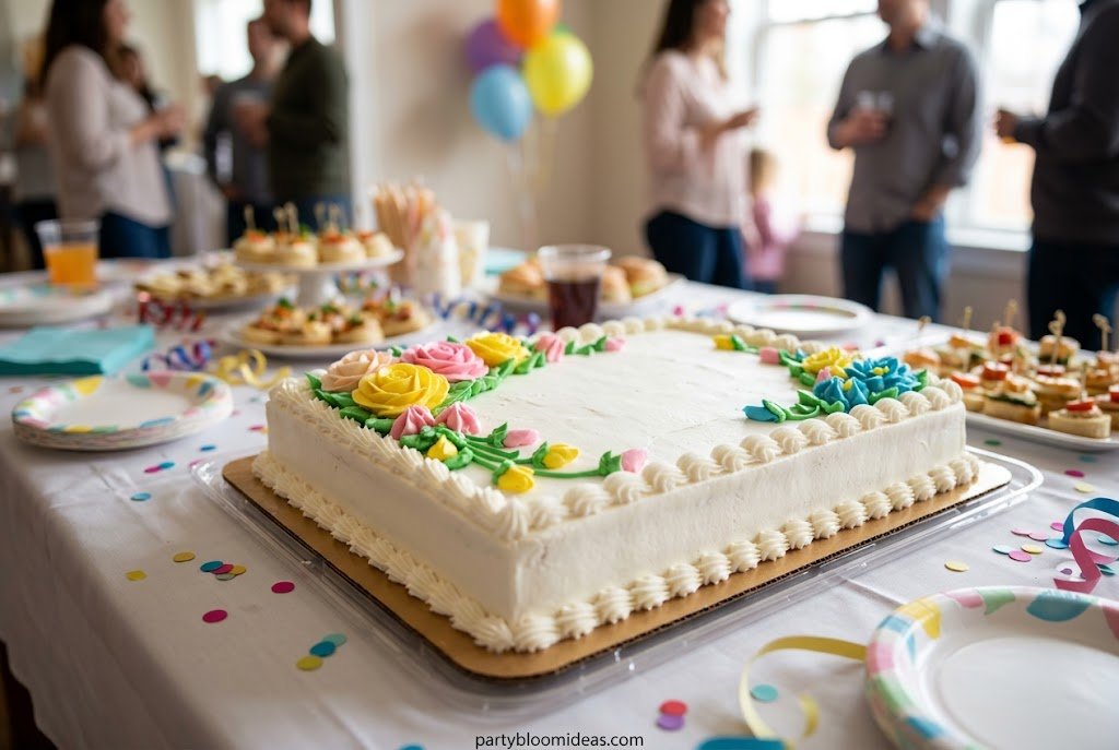 Budget-friendly Costco sheet cake for a large party25 Party Food Ideas