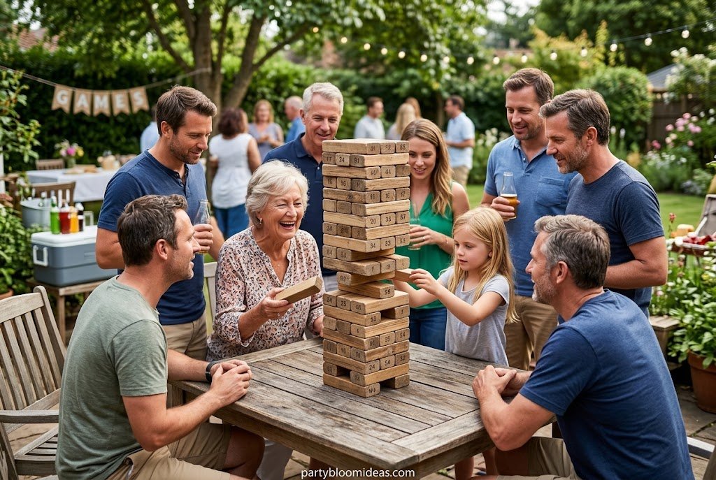 Giant Jenga game for outdoor parties
