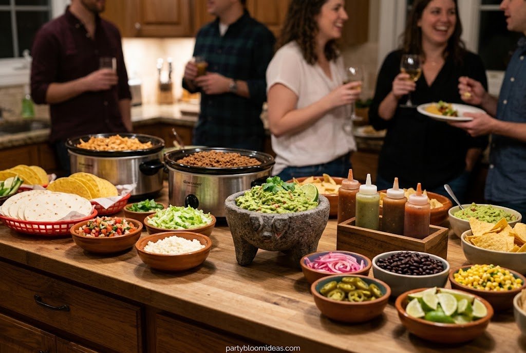 Budget-friendly DIY taco bar for a large party