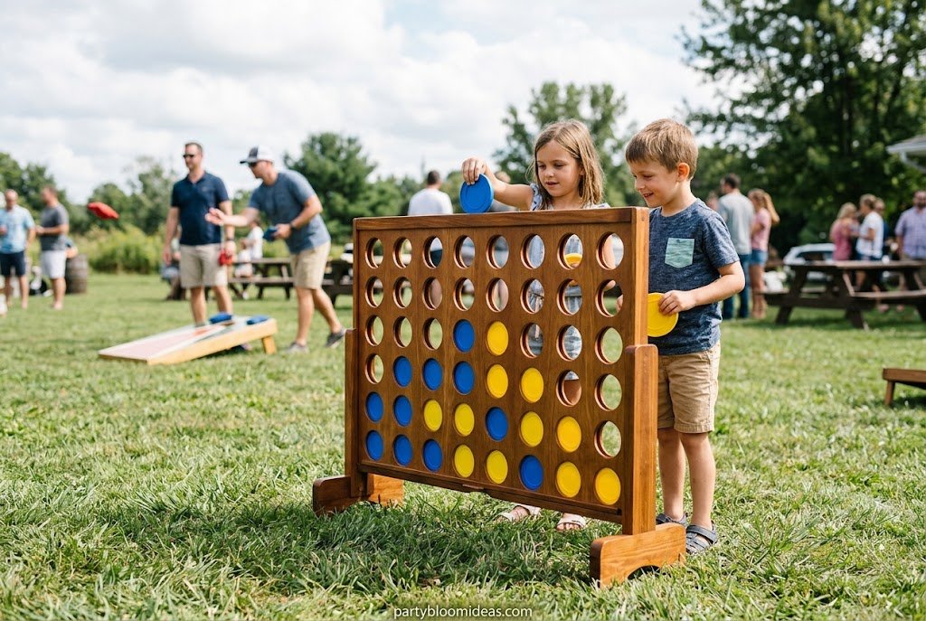Giant Connect Four outdoor party game