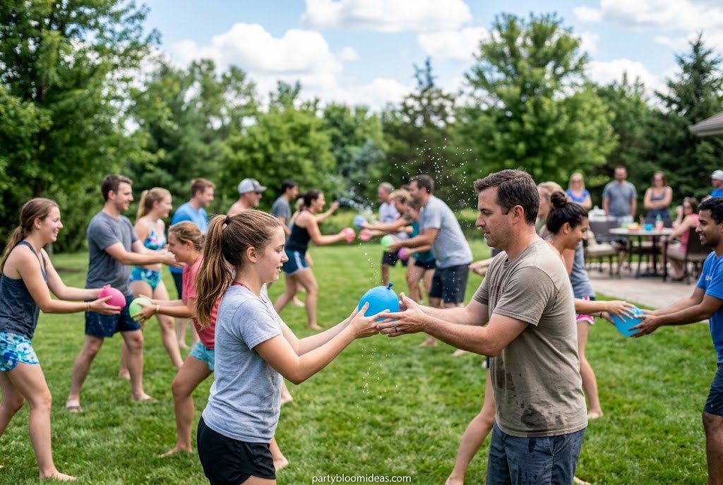 Water games for large summer outdoor parties