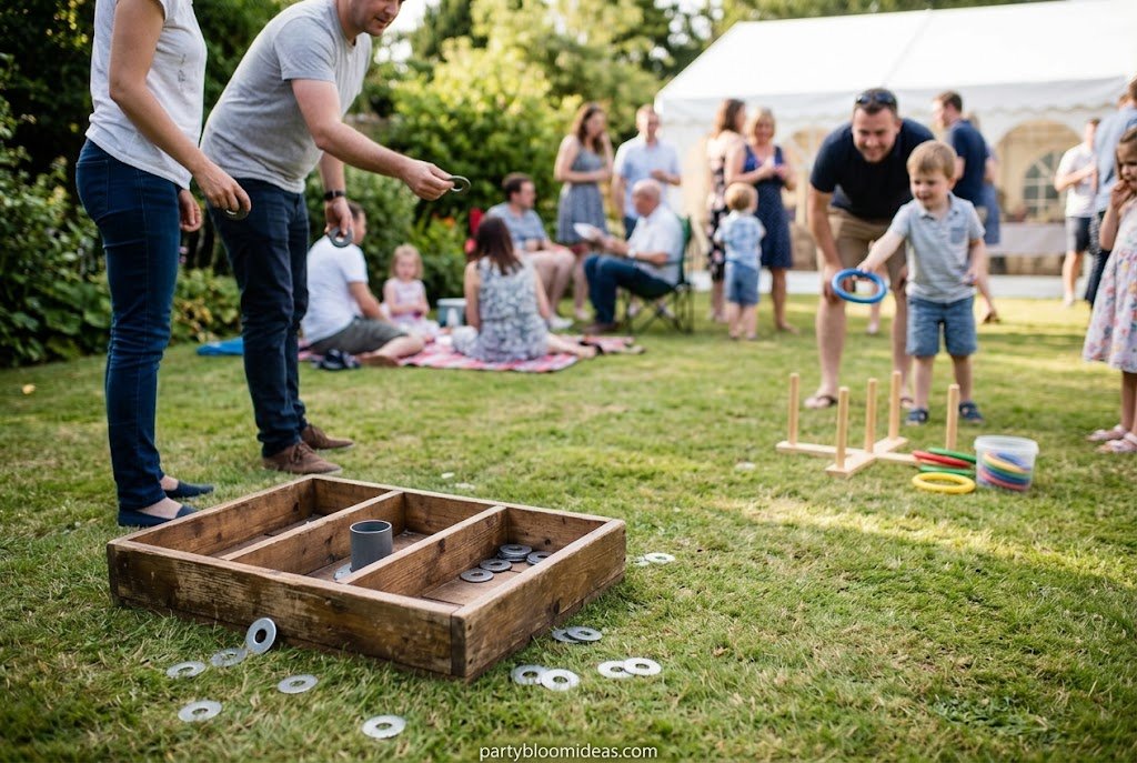 Ring toss and washer toss outdoor games
