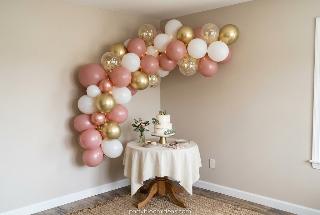 DIY balloon backdrop ideas for birthday party photo booth