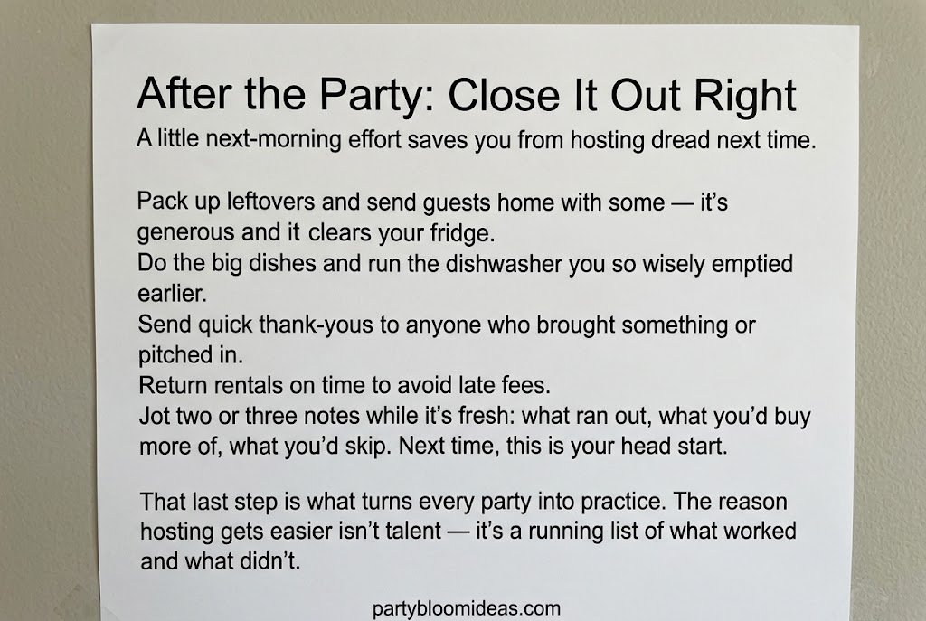 Party Planning Checklist
