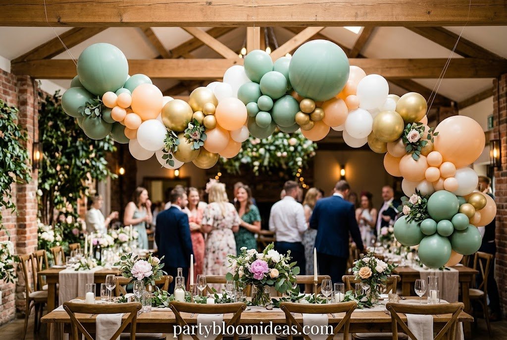 Different DIY balloon arch frame options including fishing line, PVC pipe, and balloon strip.